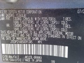 2005 TOYOTA HIGHLANDER SAGE 3.3L AT 2WD  Z24856